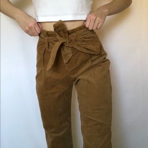 Flared High-Waisted Corduroy Pants